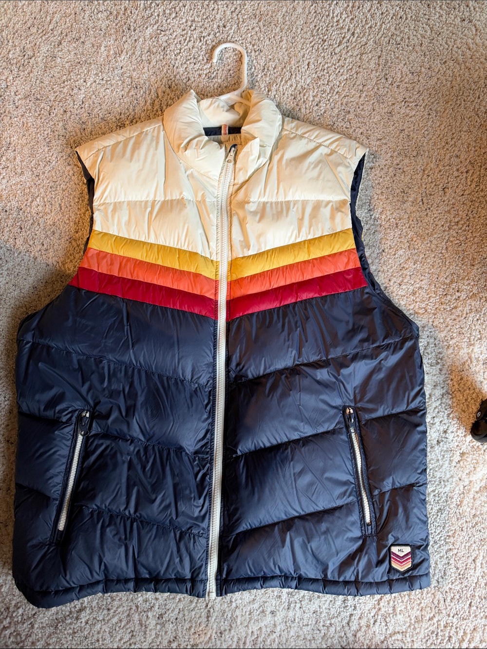 Maine Later Archive Men's Colorblock Puffer Vest - XL